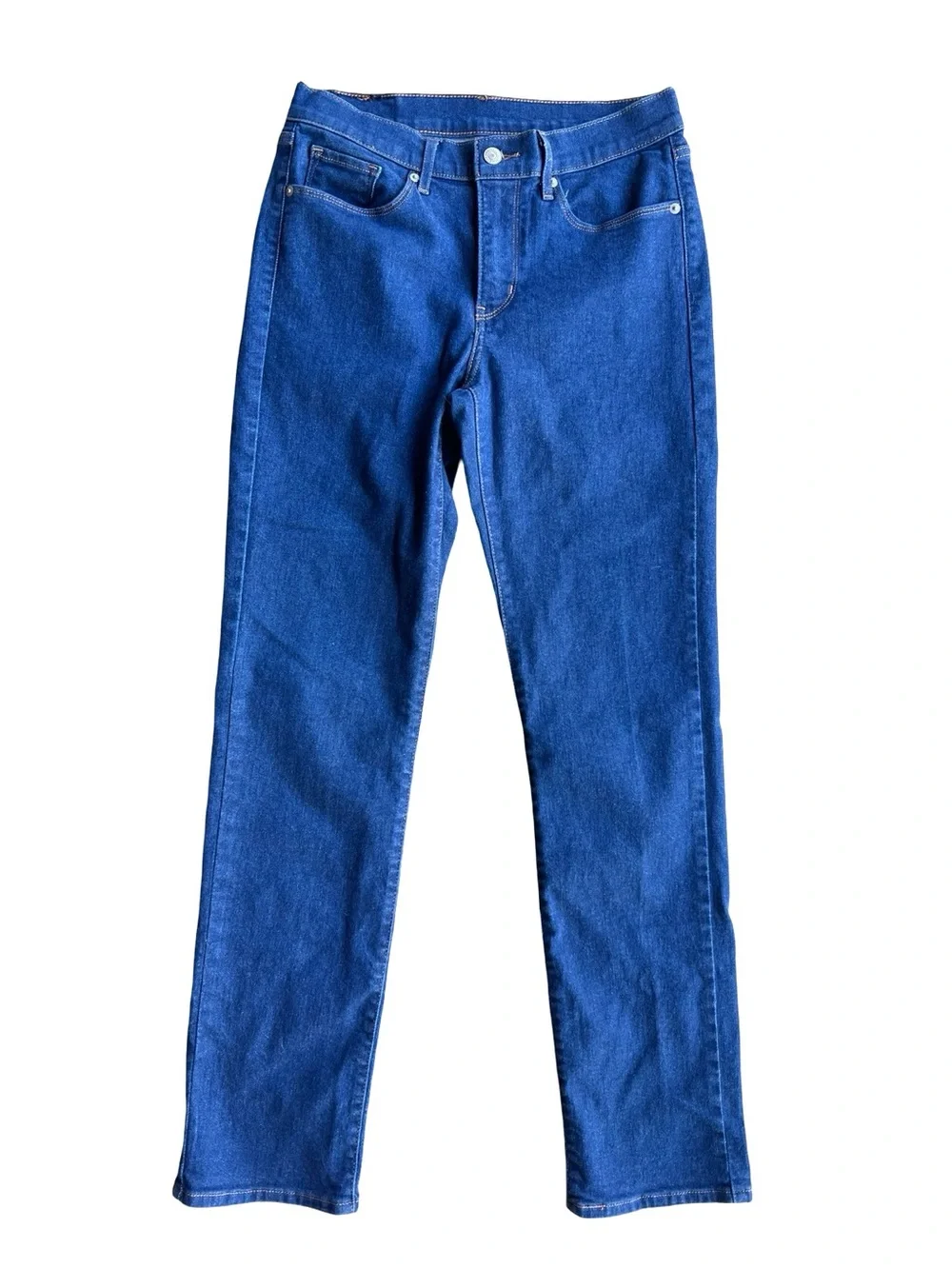 LEVI STRAUSS Classic Women’s Blue Jeans 27x32” Straight Leg Stretch Mid-Rise - Picture 1 of 11